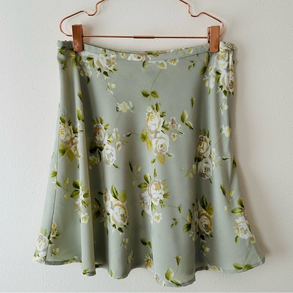 Vintage Jonathan Martin skirt mini floral tea garden roses pastel boho - Picture 7 of 7